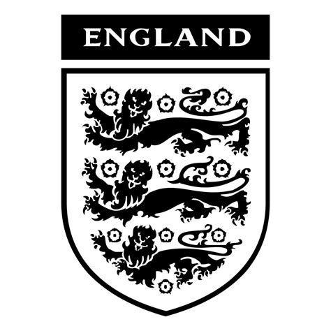 england football logo white